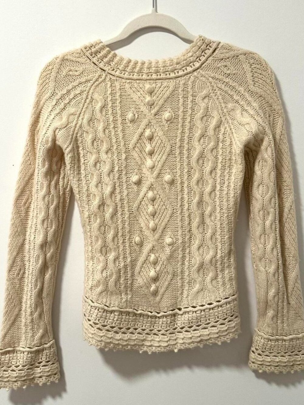 Neiman Marcus Women's Cream and Tan Jumper